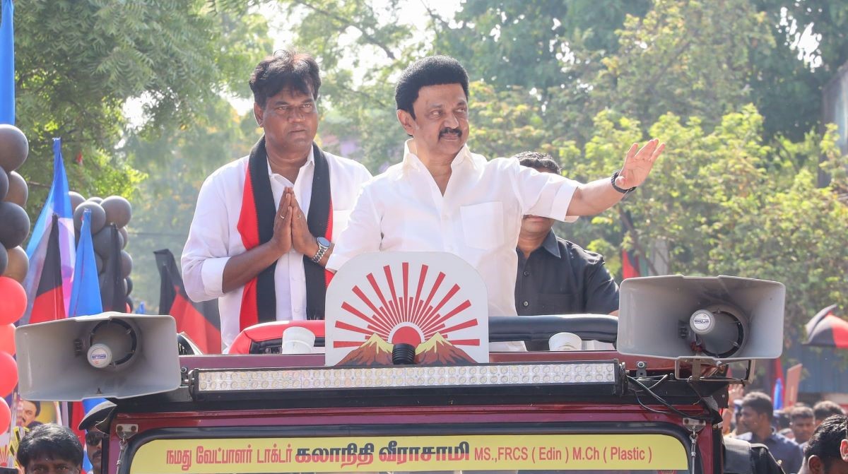 Dr Kalanidhi Veeraswamy with MK Stalin